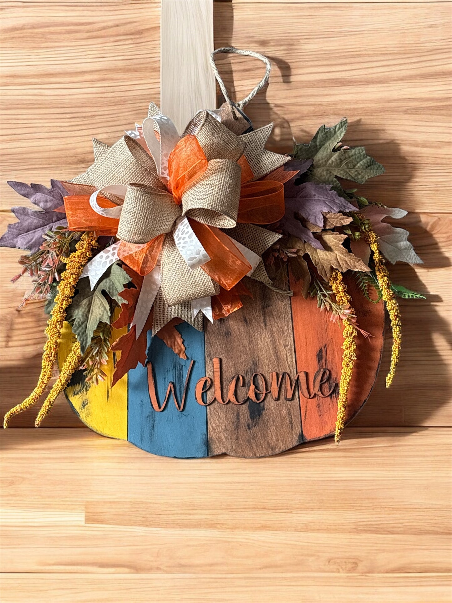 Welcome Pumpkin Door Hanger