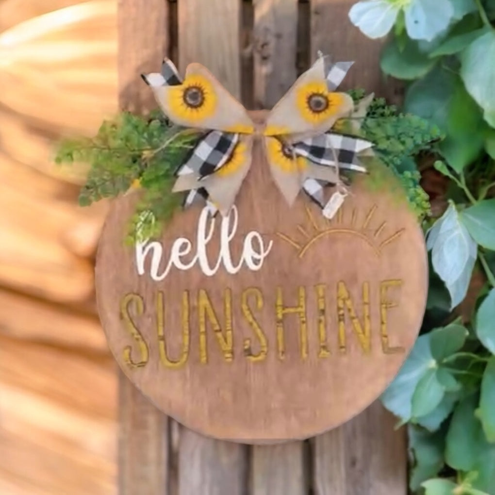 Hello Sunshine Door Hanger